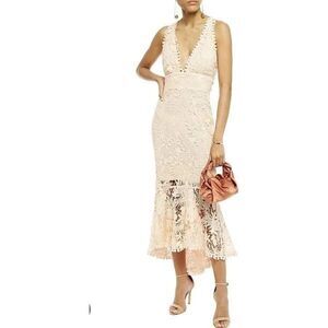 Maria Lucia Hohan Sz 2 Midori Lace Midi Dress Dew OFF White 💖NWT ❤️